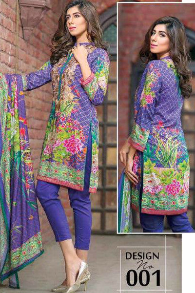Charizma Floss Linen Collection '16 – Design 1 - YourLibaas
 - 1
