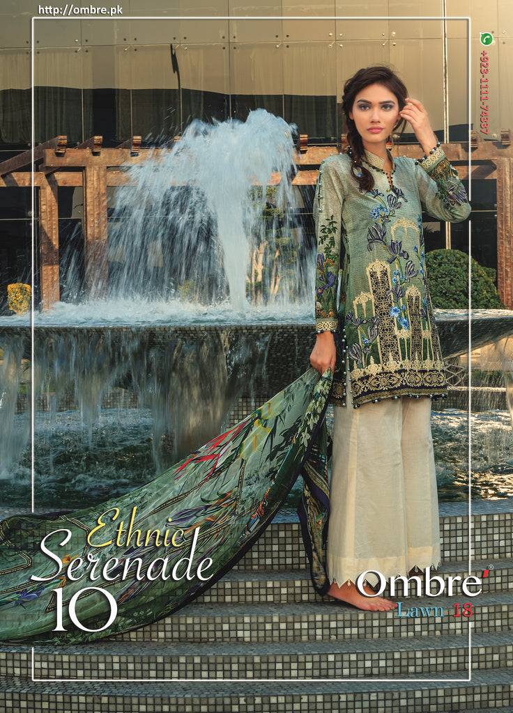 Ombre Lawn Collection 2018 – Ethnic Serenade