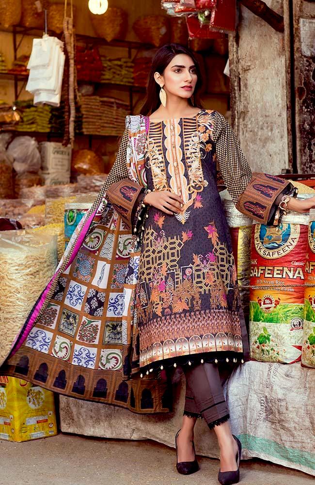 Rung by Al Zohaib Embroidered Lawn Collection 2020 – RNE20-10