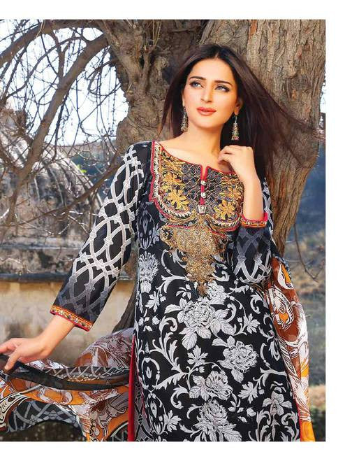 Zanisha Embroidered Lawn Collection 2016 –  10A - YourLibaas
 - 1