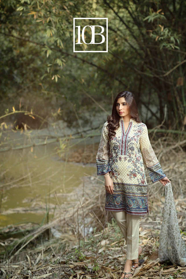 ZarQash Luxury Lawn Spring/Summer - 10B - YourLibaas
 - 1