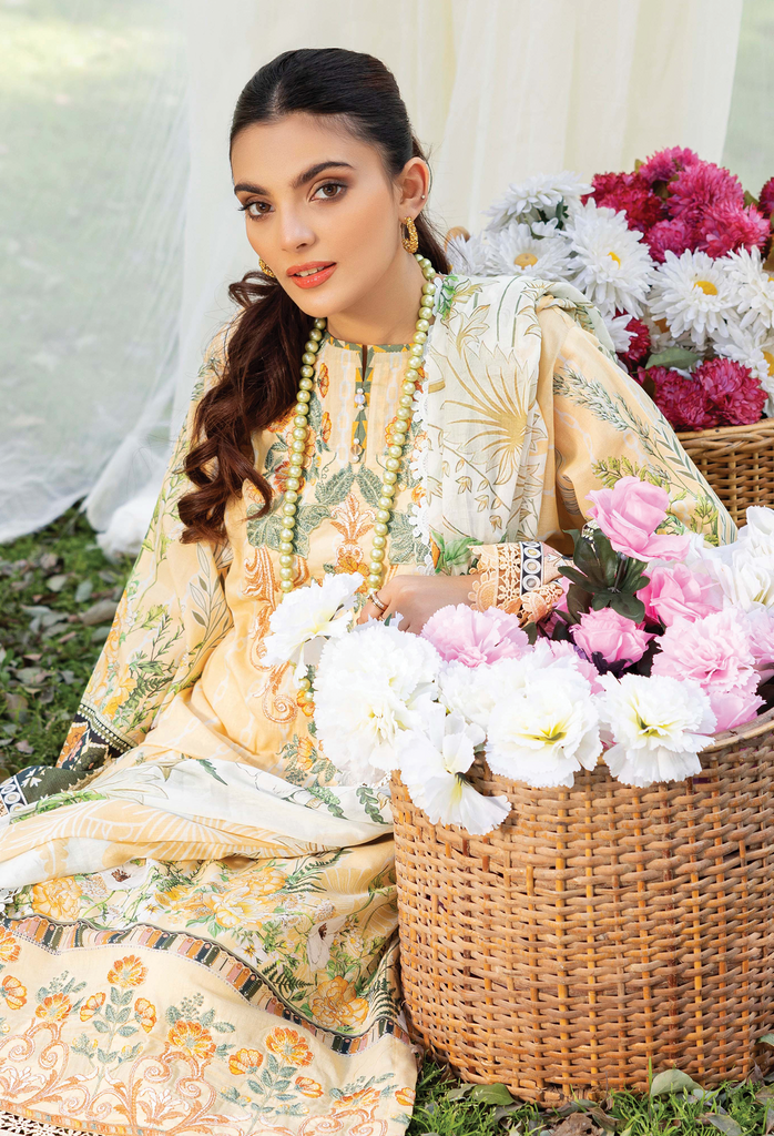 Adan's Libas SummerKari Lawn Collection 2023 – 5019 - Dramatic Thrive