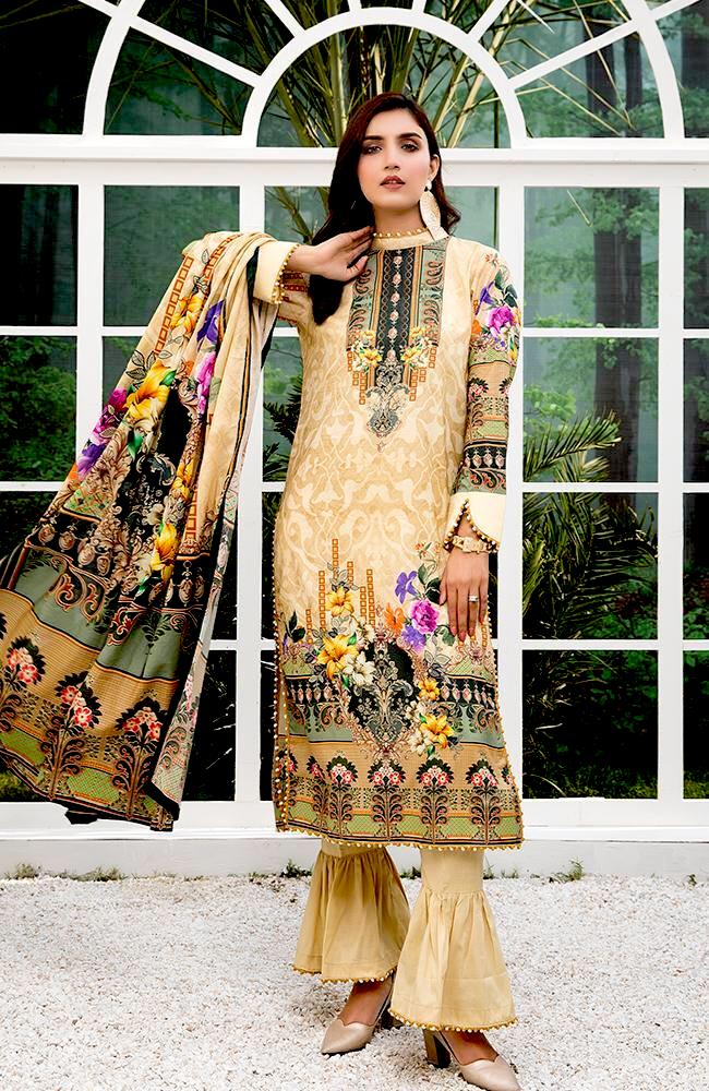 Al Zohaib Colors Digital Printed Lawn 2020 – Design 11