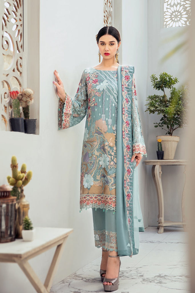 Ramsha Rangoon Chiffon Collection 2020 – D-611