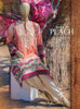 HZ Textiles Premium Embroidered Lawn Collection Vol-1 – Design 116 Peach