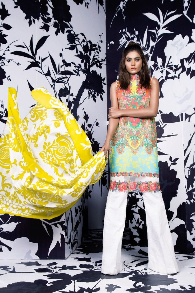 Sana Safinaz Muzlin Lawn Collection 2017 – 12A