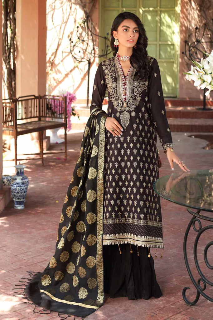 Gul Ahmed Festive Collection – Embroidered Lawn Suit with Jacquard Dupatta FE-12235