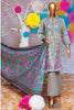 HZ Textiles Premium Embroidered Lawn Collection Vol-2 – Design 125 Grey