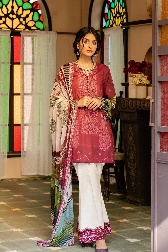 Tabeer by Cross Stitch Premium Lawn Collection 2021 – FUSCIA HIBISCUS - 3 PCS