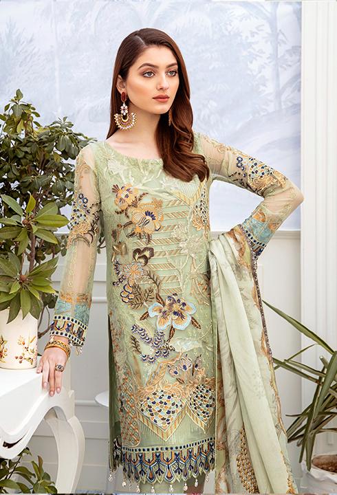 Ramsha Chevron Chiffon Collection Vol 2 2020 – A-204