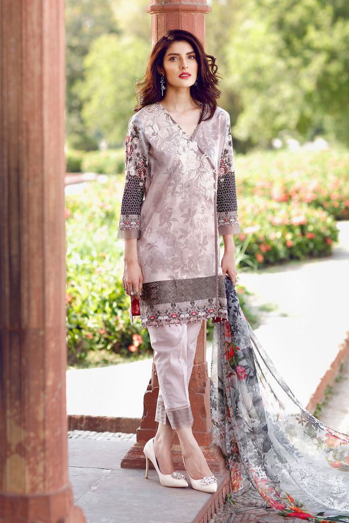 Baroque Fuchsia Lawn 2017 Vol-1 – Ash Glory