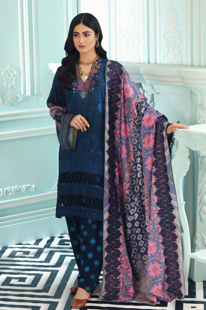 Charizma Aniiq · Printed Kotail Collection With Embroidered Pashmina Shawl – ANW-03