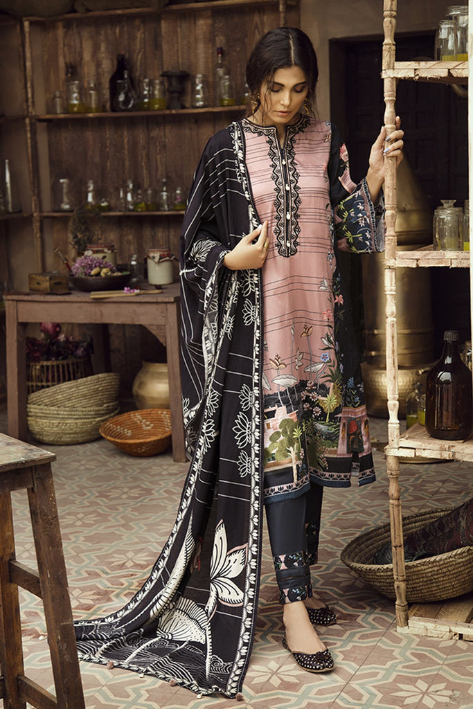 Cross Stitch Aangan Cotton Satin Collection 2019 – Shehr-e-Gul