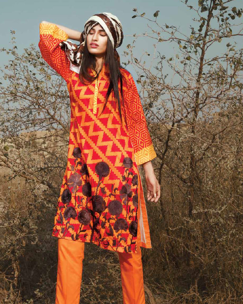 Riaz Arts Spring/Summer Orange Series 2018 Vol-1 – 2C