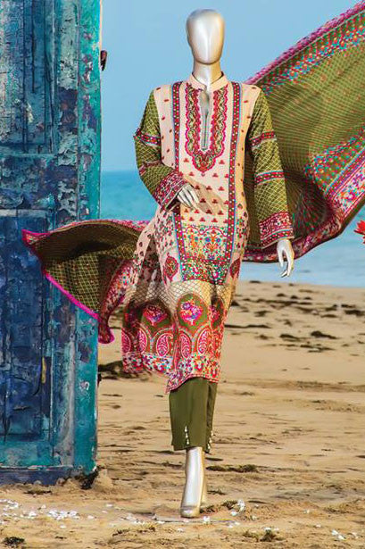 HZ Textiles Diamond Classic Lawn Collection – Design 13 Dhani