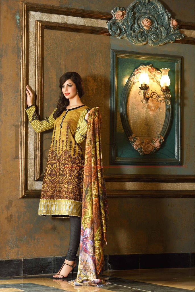 Lala Brocade Winter Collection With Woolen Shawl - BR05 - YourLibaas
