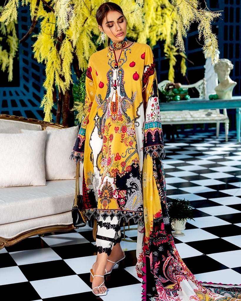 Zaha by Khadijah Shah – Spring/Summer Lawn Collection 2020 – CRINA (ZL-01)