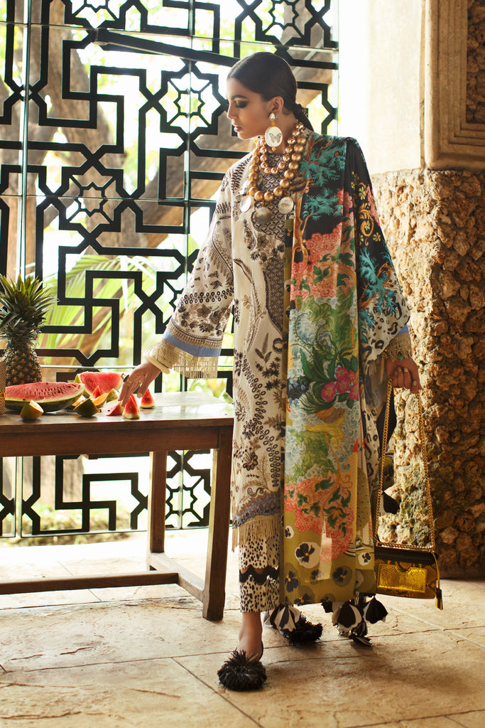 Élan Luxury Lawn Collection 2020 – EL-03 A (USIKU)