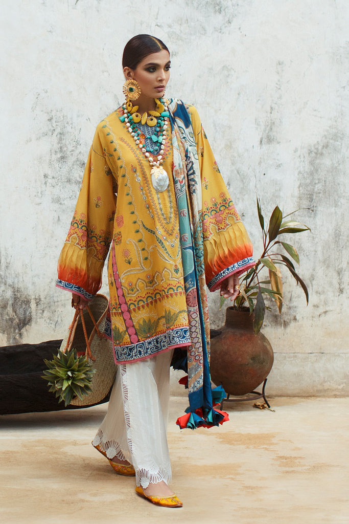 Élan Luxury Lawn Collection 2020 – EL-08 A (ZAHARA)