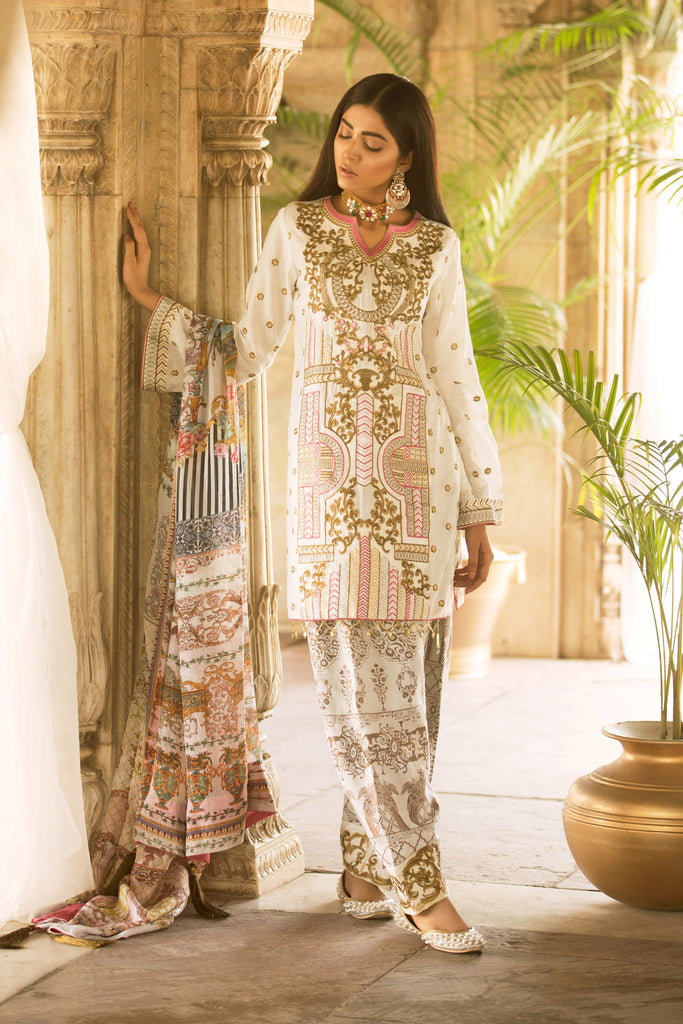 Qalamkar Bagh-e-Bahar Luxury Festive Collection – Amal