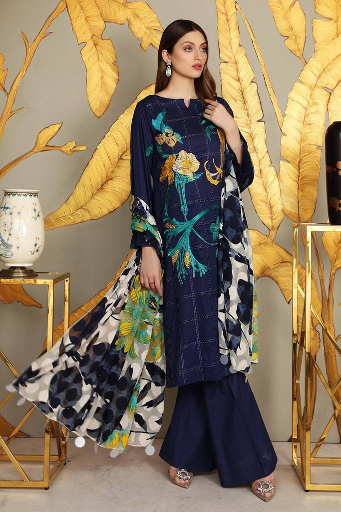 Charizma Reem Festive Edit Vol-2 – Embroidered Brosha Lawn Suit - RM-15