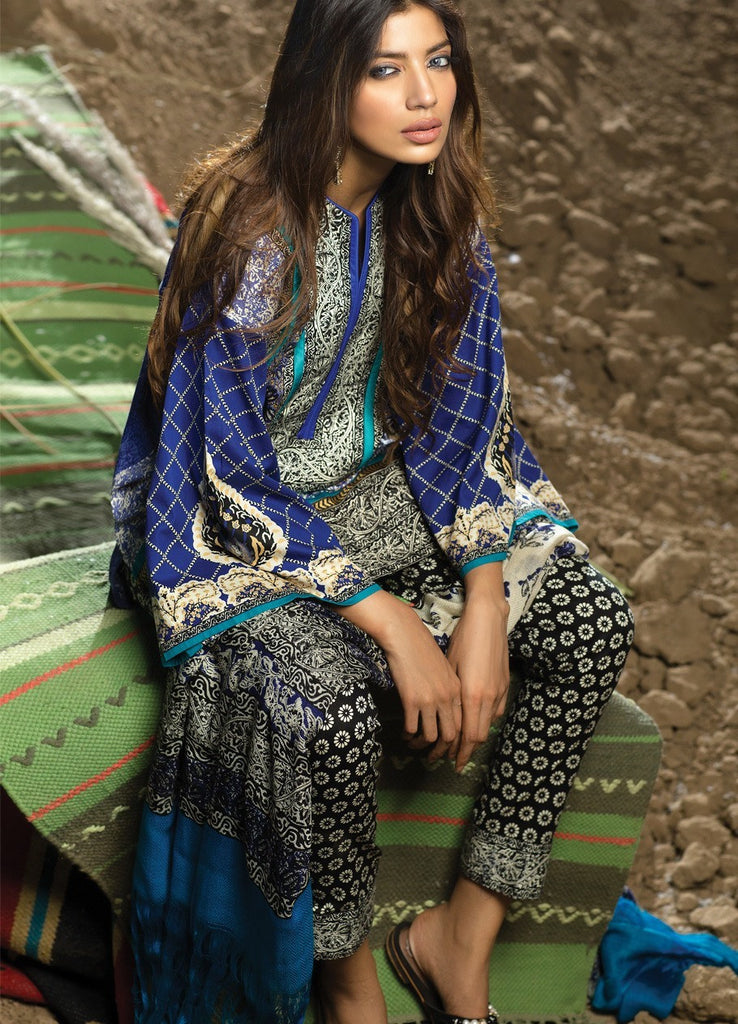 Sana Safinaz Winter Shawl Collection 2015 - 01B - YourLibaas
