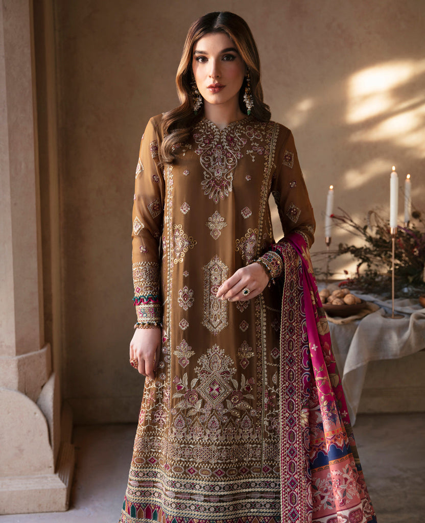 HZ RTW Fasaane Embroidered Chiffon Formals Vol 07 - HZK-188 NAVY