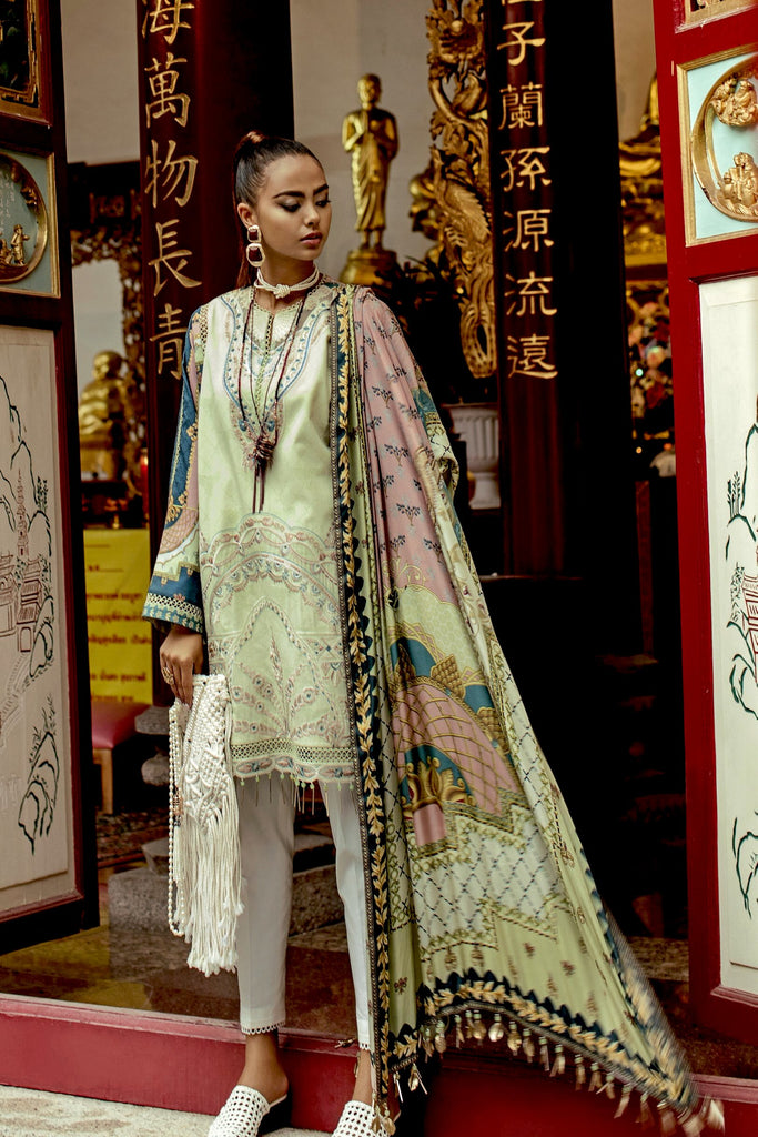 Époque X Suffuse by Sana Yasir Lawn Collection – Mint Odyssey