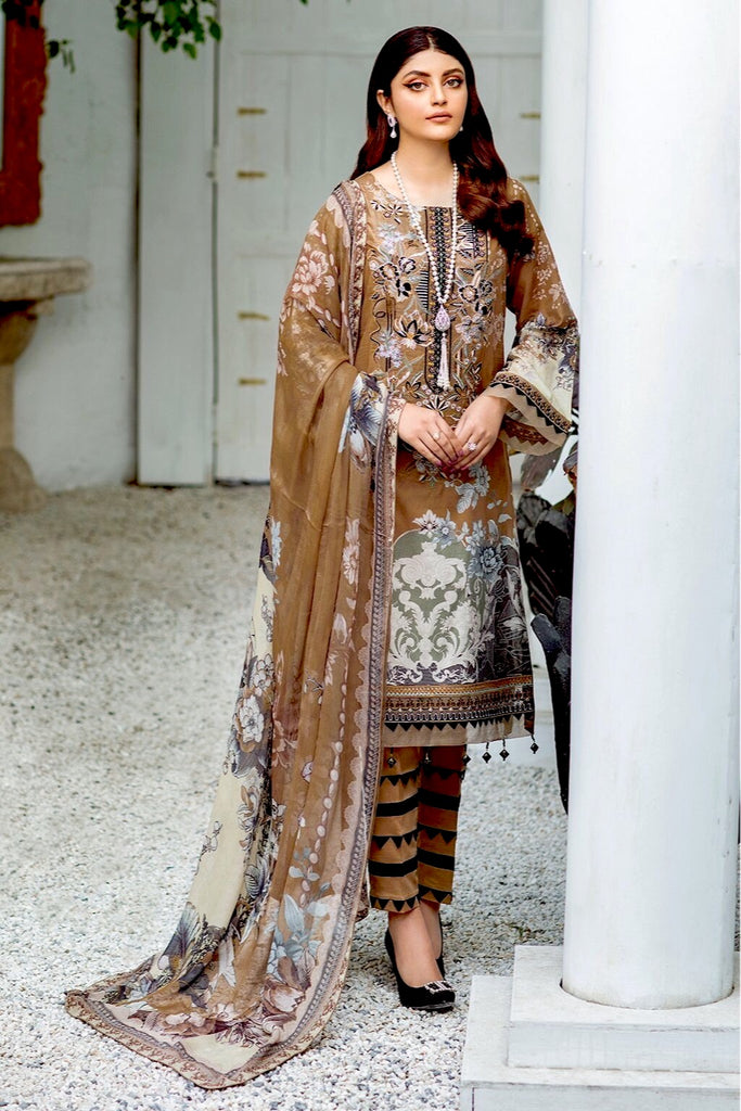 Rangrez Luxury Lawn Collection by Ramsha – N-111