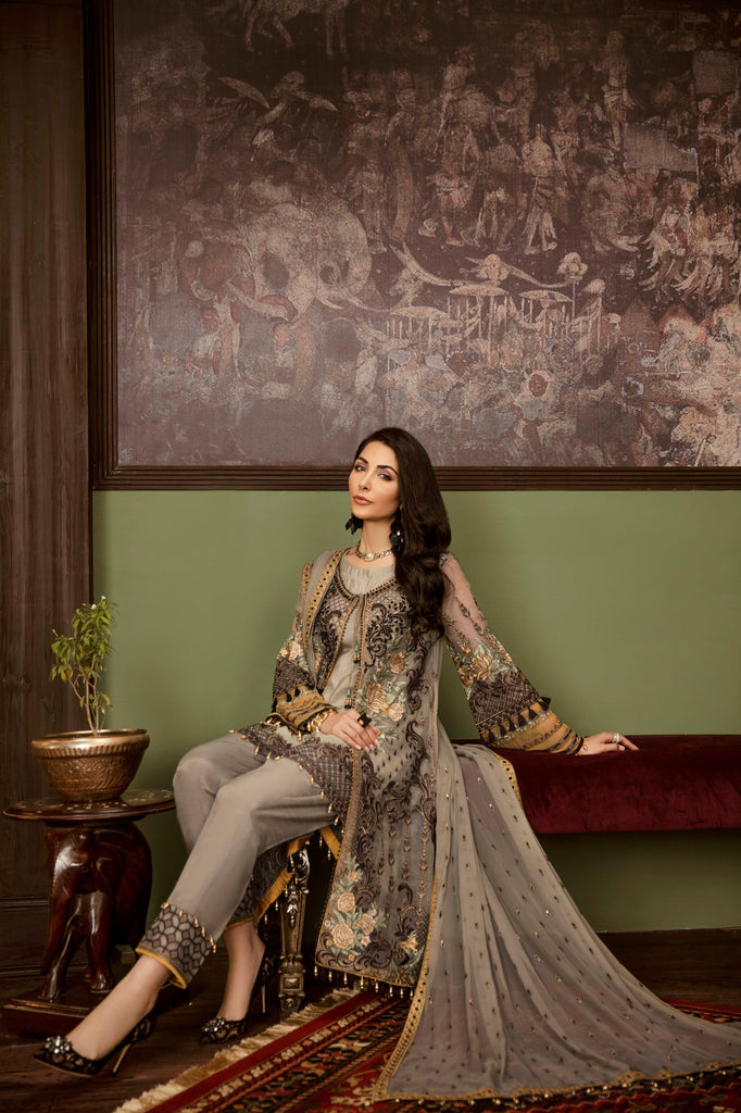 Flossie Embroidered Chiffon Collection – Luxury Edition Vol-5 – Kyanite