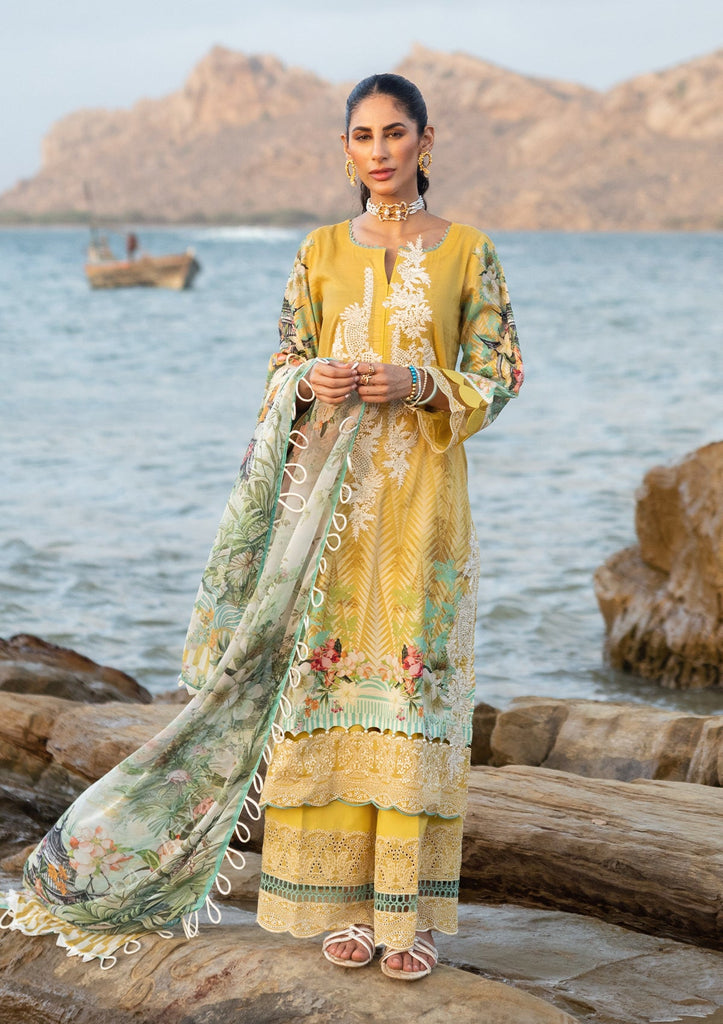 Elaf Signature Embroidered Lawn Collection – ESC-06A SANDY SHORE
