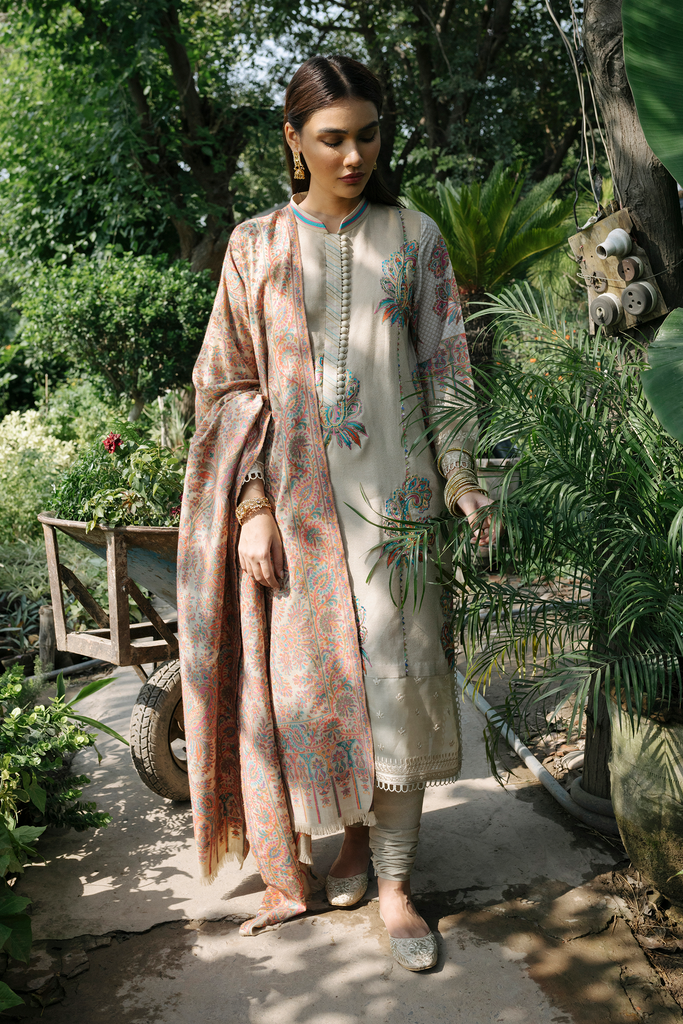 Qalamkar Rehab Luxury Winter Collection (With Shawl) – Paisley QWK-08