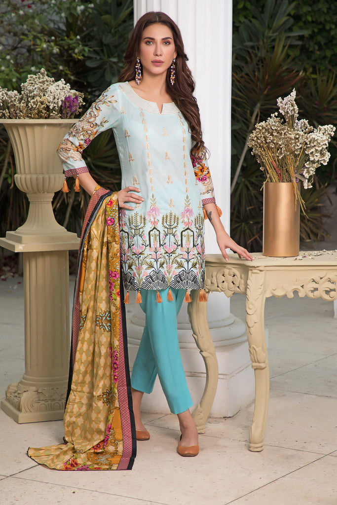 Sahil Designer Festive Lawn Collection 2019 – SLDF-1A