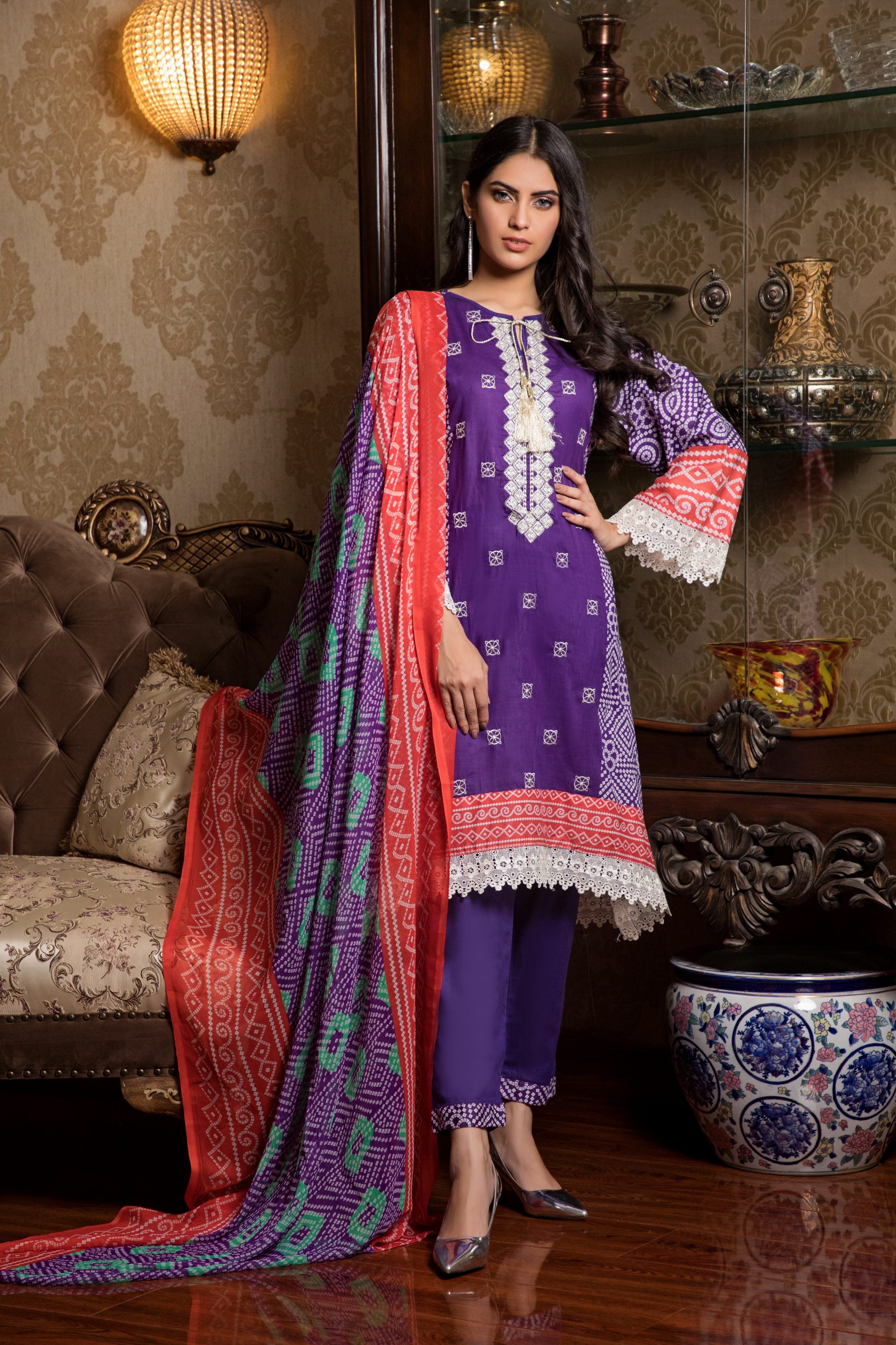 Sahil Collection Sahil Exclusive Embroidered Lawn Collection 2019 β SE19-1B β YourLibaas