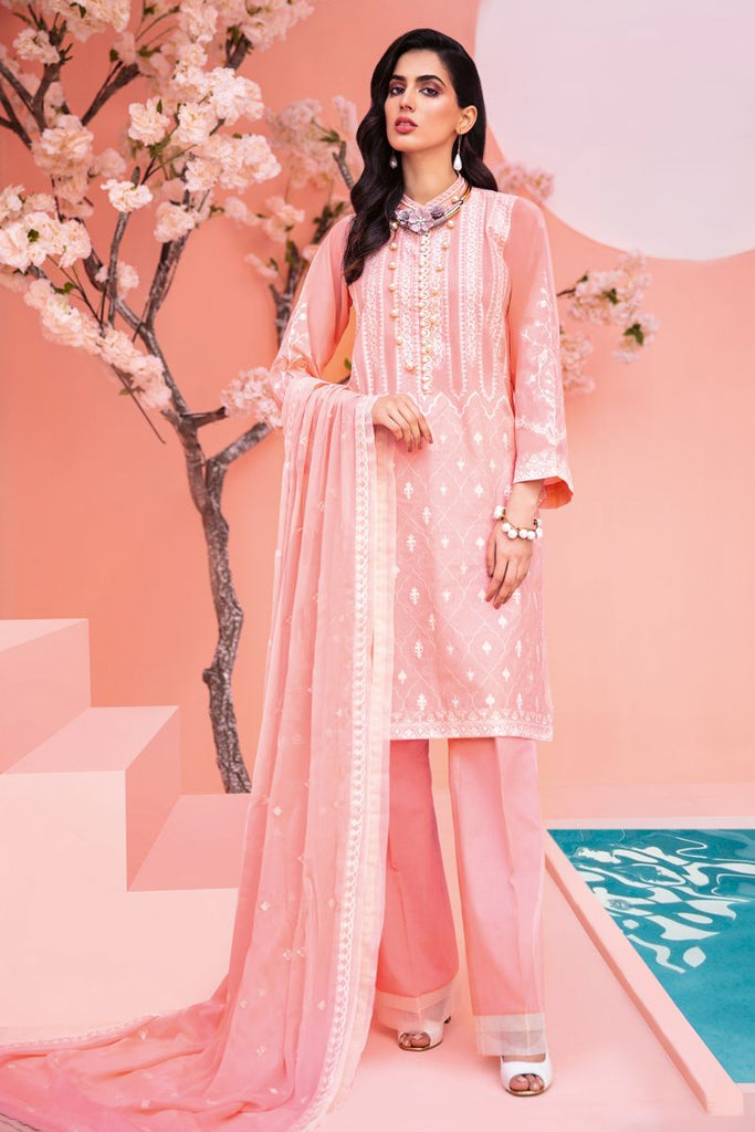 Gul Ahmed Summer 2020 – Premium Collection – 3 PC Embroidered Lawn Suit with Chiffon Dupatta PM-361