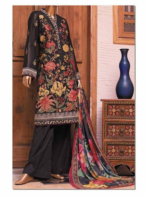 HZ Textiles Regalia Festive Swiss Voile Collection 2017 – 20 B Black