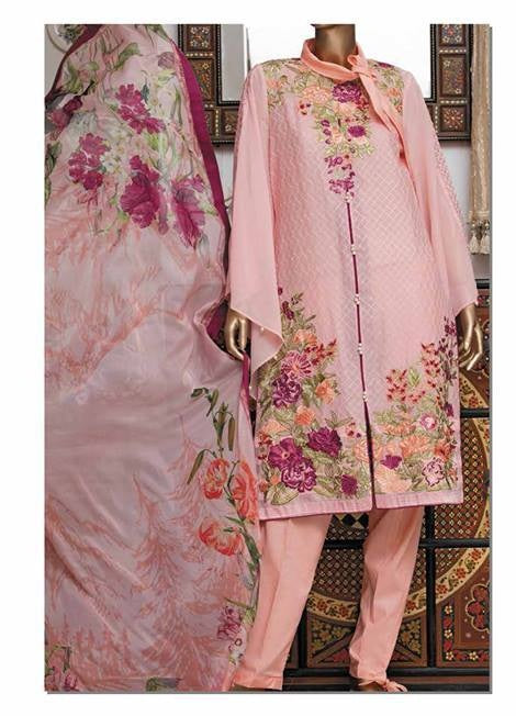HZ Textiles Regalia Festive Swiss Voile Collection 2017 – 21 B Peach pink