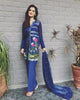 Crimson Luxe Luxury Chiffon by Saira Shakira '17 – Chinoiserie – Electric Blue