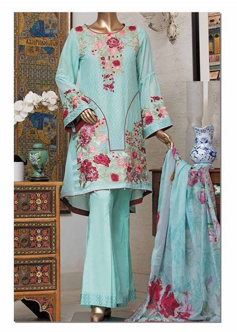 HZ Textiles Regalia Festive Swiss Voile Collection 2017 – 21 A Aqua
