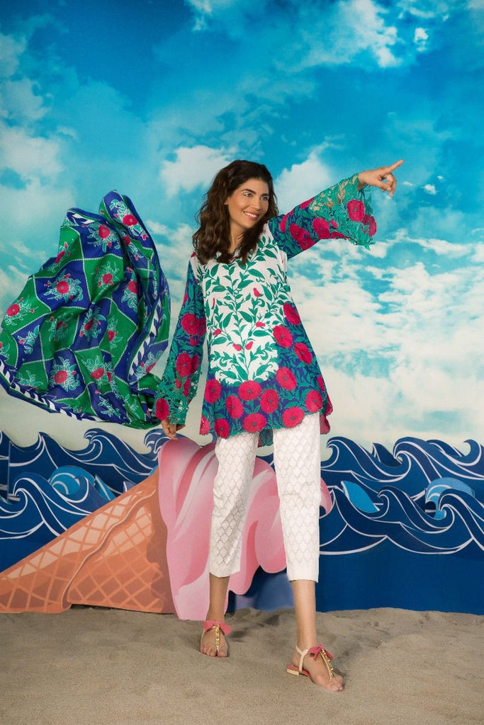 Sana Safinaz Muzlin Lawn Collection 2017 – 22A