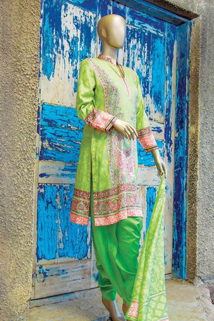 HZ Textiles Diamond Classic Lawn Collection – Design 22 Light Green