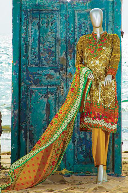 HZ Textiles Diamond Classic Lawn Collection – Design 24 Dhani