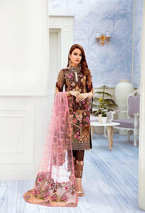 Ramsha Chevron Chiffon Collection Vol 2 2020 – A-212