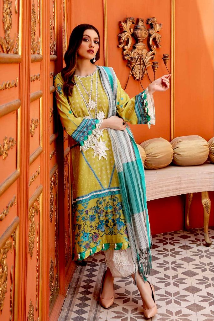 Charizma Belle Chapter 2 – 2 Pc Lawn With Loom Weave Dupatta - CB-06