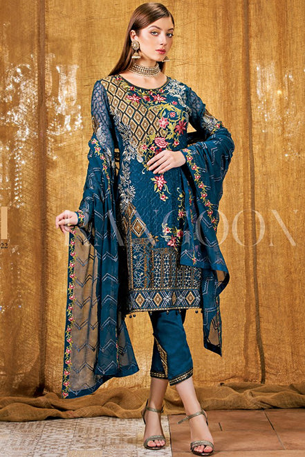 Ramsha Rangoon Chiffon Collection Vol-II – D-205