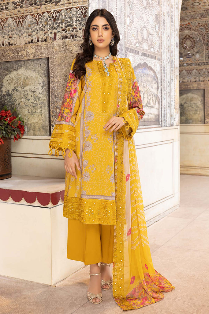 Charizma Combinations Eid Lawn Collection with Embroidered Chiffon Dupatta – CC23-16