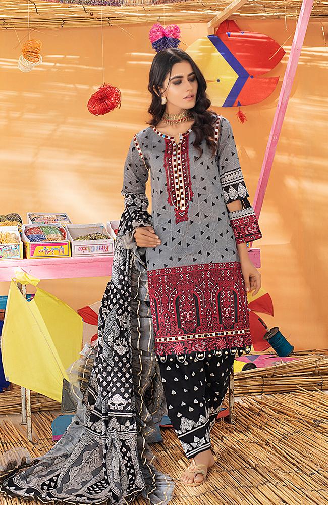 AlZohaib Monsoon Chunri Lawn Collection '21 – 02A