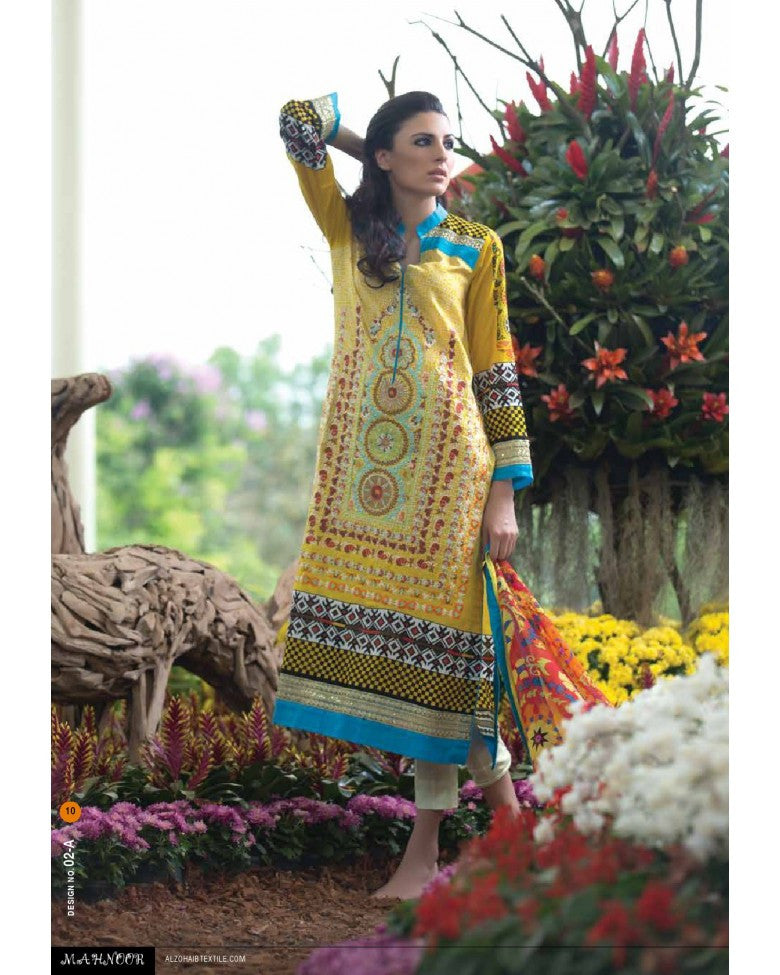 2A - Mahnoor Embroidered Collection 2015 - YourLibaas
 - 1