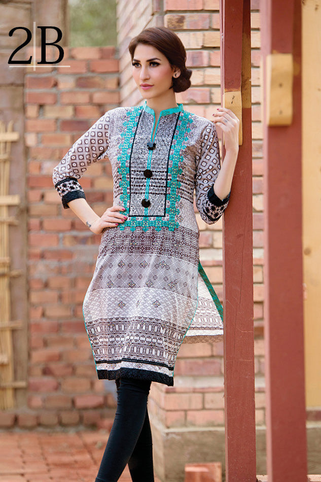 Subhata Embroidered Lawn Tunic Collection - 2B - YourLibaas
 - 1