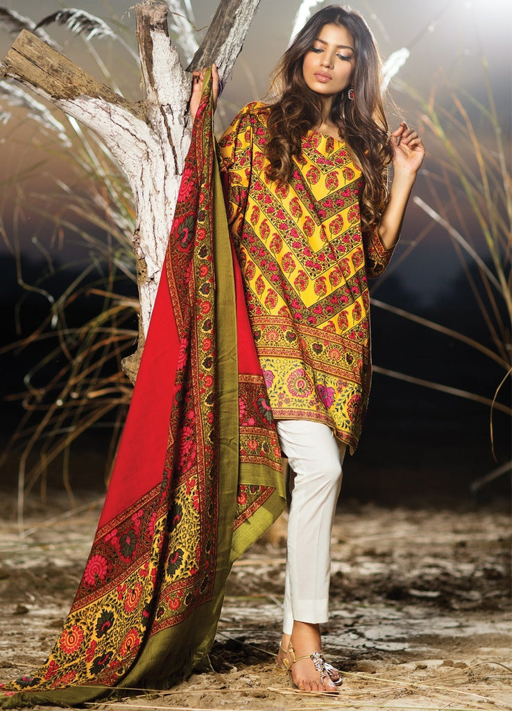 Sana Safinaz Winter Shawl Collection 2015 - 02B - YourLibaas
